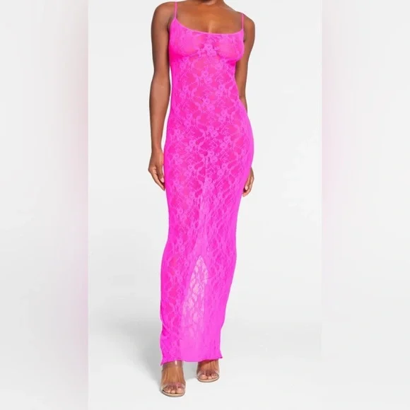 SKIMS | Dresses | Skims Nwt Vibrant Pink Lace Maxi Dress Size X Large | Poshmark SKIMS | Dresses | Skims Nwt Vibrant Pink Lace Maxi Dress Size X Large | Poshmark
